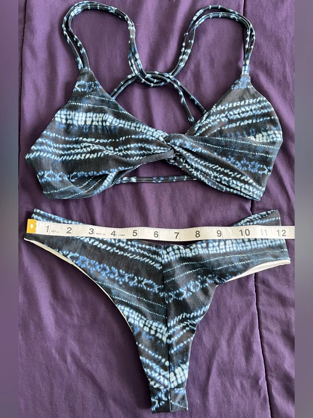 NEW L*Space Bikini Set Midnight Caravan Hartley Top & Sandy Bottom Medium Boho